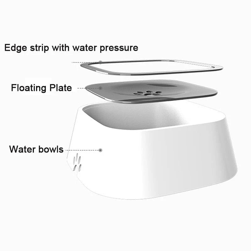 PETTISM™ Pet Floating Water Bowl 1.5 Litre