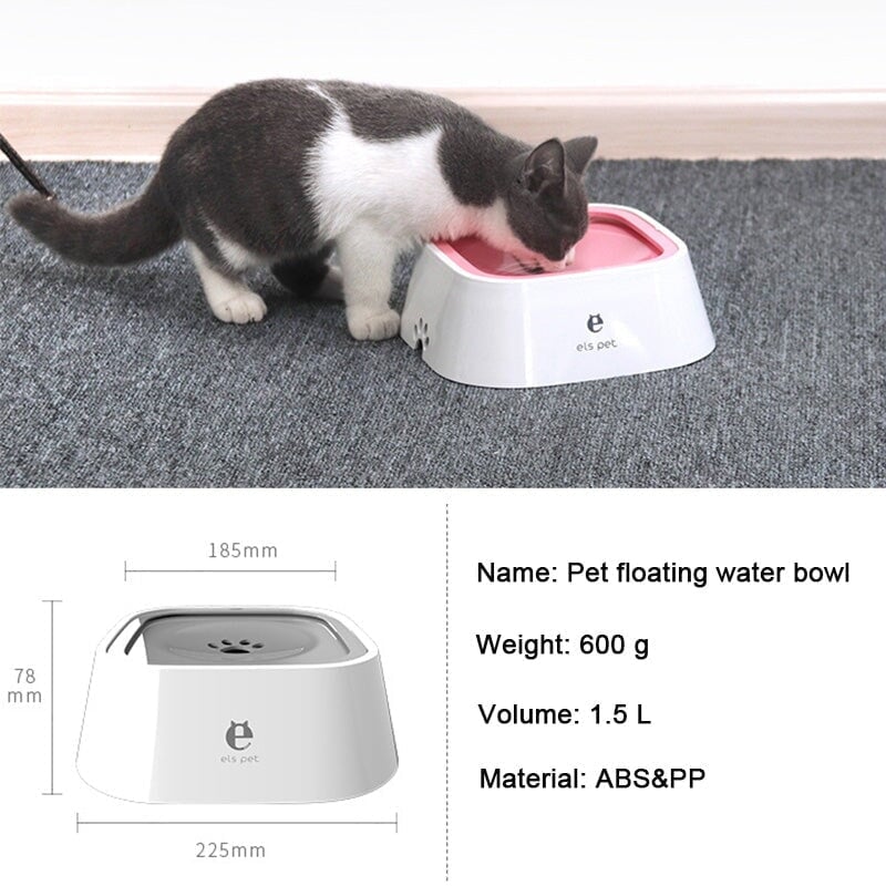 PETTISM™ Pet Floating Water Bowl 1.5 Litre